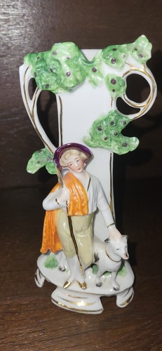 Keramikfigur junge mit ziege - keramikfigur,