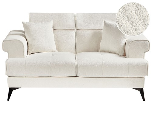 Sofa stoff weiß - stoff, 2-sitzer