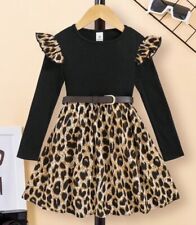 Gerüschtes Langarmkleid mit