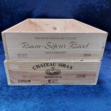 Weinkisten 2 Stck. " Becot / Siran " 6er flach zur Deko o. Aufbewahrung    # 49