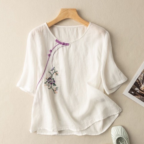 Damen blumenmuster stickerei - blumenmuster,