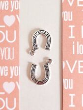 SWANEWIT Paaranhänger 2 x Hufeisen Charms Silber Schmuckherstellung Basteln Deko