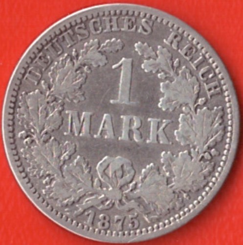 Deutsches kaiserreich 1 mark - -,
