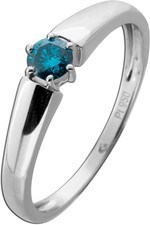 Brillantring Platin 950 blauer
