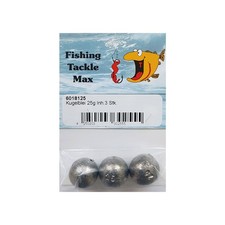 (113,20 EUR/kg) 3 Bleikugeln 25 g Kugelblei mit Loch Laufblei Grundblei Blei