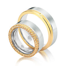 2x JC Trauringe Eheringe Gold Plattierte Verlobungsring inkl.Gravur & Etui JC018