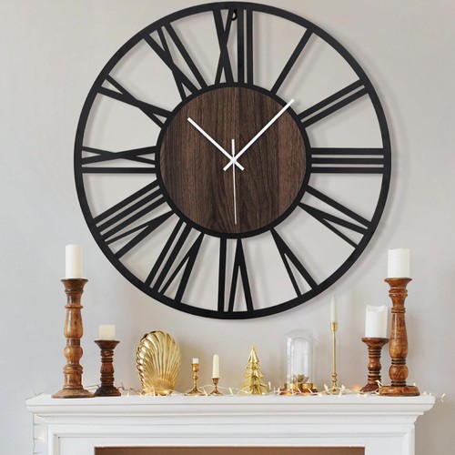 Runde wanduhr schwarz cm - runde,