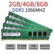 8GB 4GB 2GB PC2-8500 DDR2 1066MHz 240Pin DIMM OC Arbeitsspeicher RAM Micron LOT