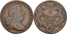 Löwenstein Werthein Rochefort Kreuzer 1767 Karl Thomas  Original Münze #CBS153