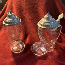 Bierstiefel mit Zinndeckel