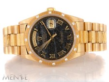 Rolex Day-Date 36 18308 Gelbgold Borke Diamond Ferrite Dial 04/1992 Uhr (14667)