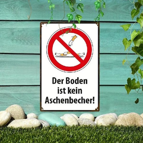 Blechschild der boden ist - boden, kein
