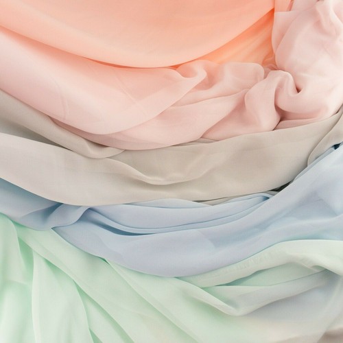 Chiffon stoff pastellfb mint - stoff,