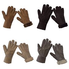 EchtLeder handschuhe Lammfell Winter Wasserfest Fahrhandschuhe Wolle Gefüttert