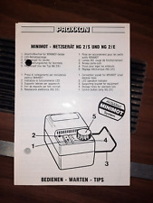 Proxxon Minimot Netzgerät NG2/S und NG2/E Anleitung