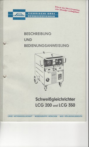 Linde schweißgleichrichter - linde,