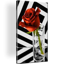 Rote Rose Smirnoff Glas Blume Bild Bilder Leinwand Wandbild Kunstdruck