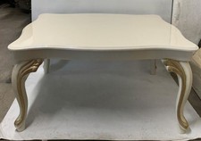 Casa Padrino Luxus Barock Couchtisch Creme / Gold 105 cm - Wohnzimmer Tisch