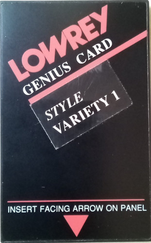 Lowrey genius card style - lowrey, card-style
