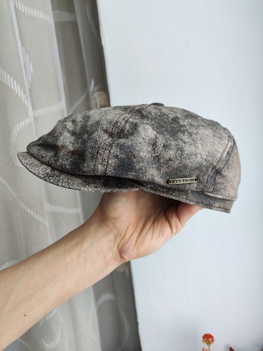 Stetson leather flat cap - stetson, 6