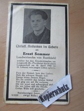 Sterbebild 2. WK  1945 Abwehrkämpfe bei  Langenalb  Kr. Pforzheim Rastbüchl