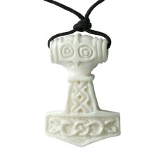 Mjolnir Amulett Anhänger Bone