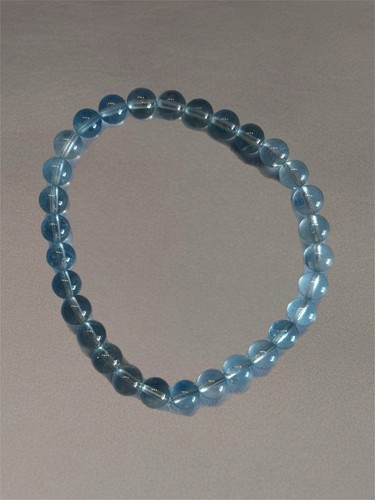 Aquamarin natur armband - 16, cm