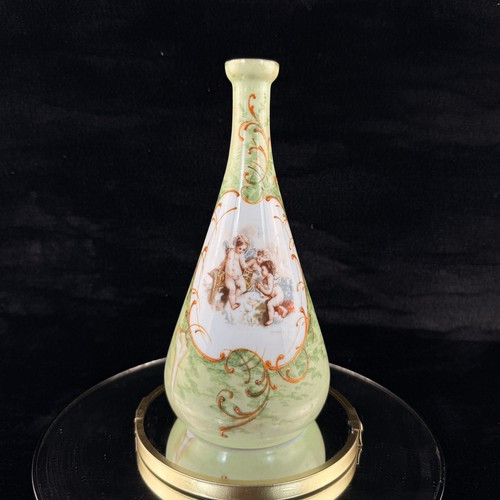 Antike cherub porzellan vase - cherub,
