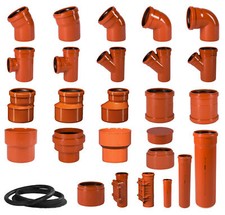 Ostendorf KG Rohr Kanalrohr PVC-U Formteile Muffe Abzweig Bogen Abwasserrohr 