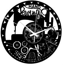 Vinyl Wanduhr - Nähen