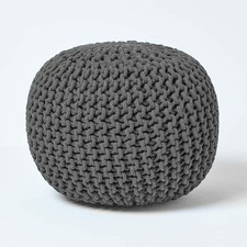 50 cm großer gestrickter Pouf