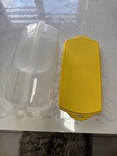 Tupperware Königskuchenbehälter Kastenkuchen transparent Gelb