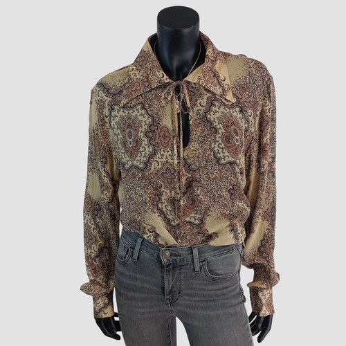 Vintage 90s paisley blouse - vintage,