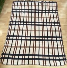 Schöne warme Fleece Decke Karo kariert Elisabeth Rosewood Gr ca 155x115 cm neuw.