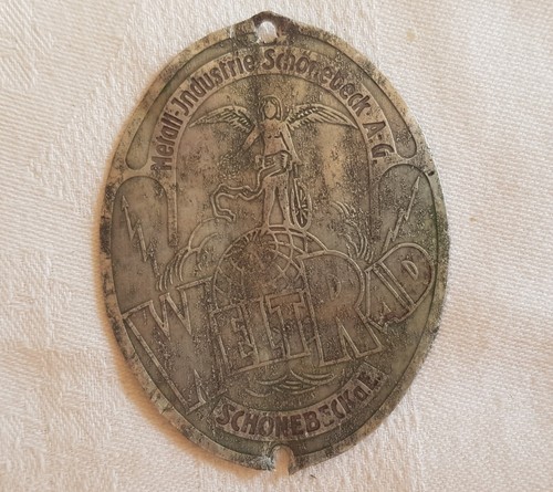Altes steuerkopfschild welt - altes,
