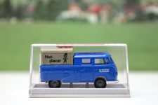 Brekina 1:87 VW T1 Service Not Dienst Pritsche/Plane blau in Ovp Nr.4986