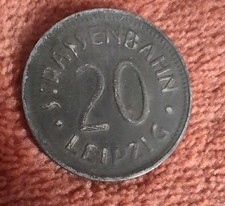 Notgeld - Leipzig STRASSENBAHN - 20 Pfennig - Eisen - Notmünze