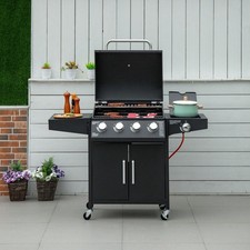 Outsunny Gasgrill BBQ mit 3