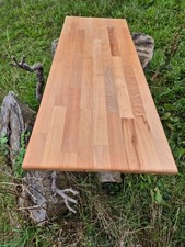 1 x Buchenplatte 865mm x 320mm x 19mm Buche Leimholz Platte massiv TOP gebr.