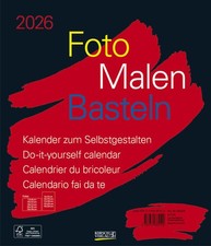 Foto-Malen-Basteln Bastelkalender schwarz groß 2026
