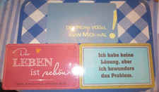 3 Sticky Jam Frühstsücksbrettchen Brettchen Schneidbrett mit Sprüchen gebraucht