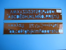 Schrift-Schablonensatz StandartgrapH 261-20 u.262 groß u.klein Block-Normschrift