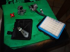 Briggs Stratton Vergaser Luftfilter Zündkerze 1 Stunde gebraucht + alt Vergaser