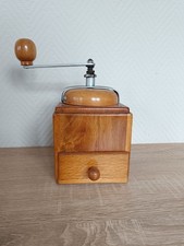 Vintage Antik Kaffeemühle Holz mit Stempel Nummern Original Alt Handgefertigt