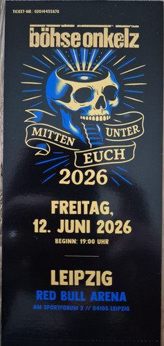 Böhse onkelz konzertticket - onkelz,