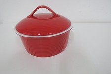 Auflaufform  - Schüssel  mit Deckel  - Porzellan - Rot  Casa Home