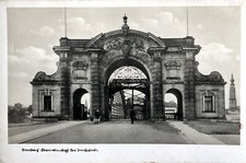 2/AK Simbach am Inn-Echtfoto-1923-Brückenkopf der Innbrücke-nicht gelaufen