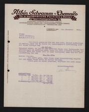 CHEMNITZ, Brief 1930, Albin Schramm Furniere Hölzer Sperrholz-Platten