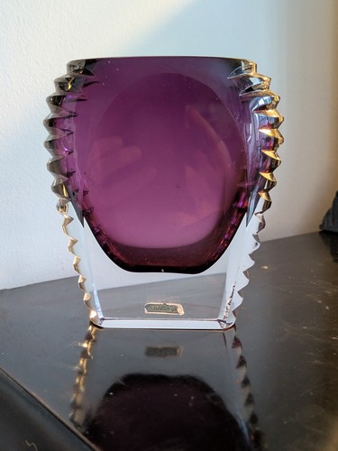 Vintage kristallvase amethyst - vintage,