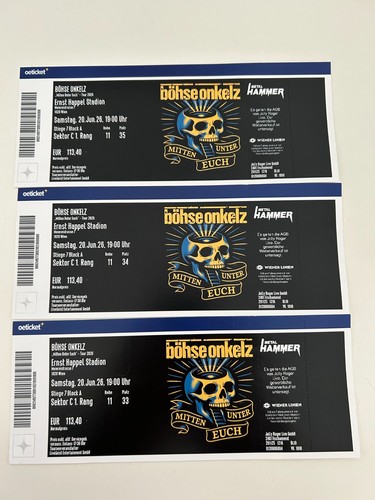 Böhse onkelz tickets wien - onkelz,